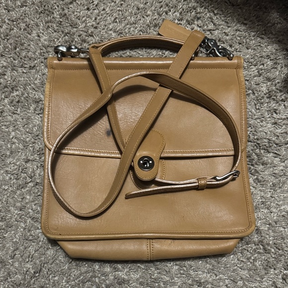 Coach Tan Leather Crossbody Bag - Picture 1 of 4